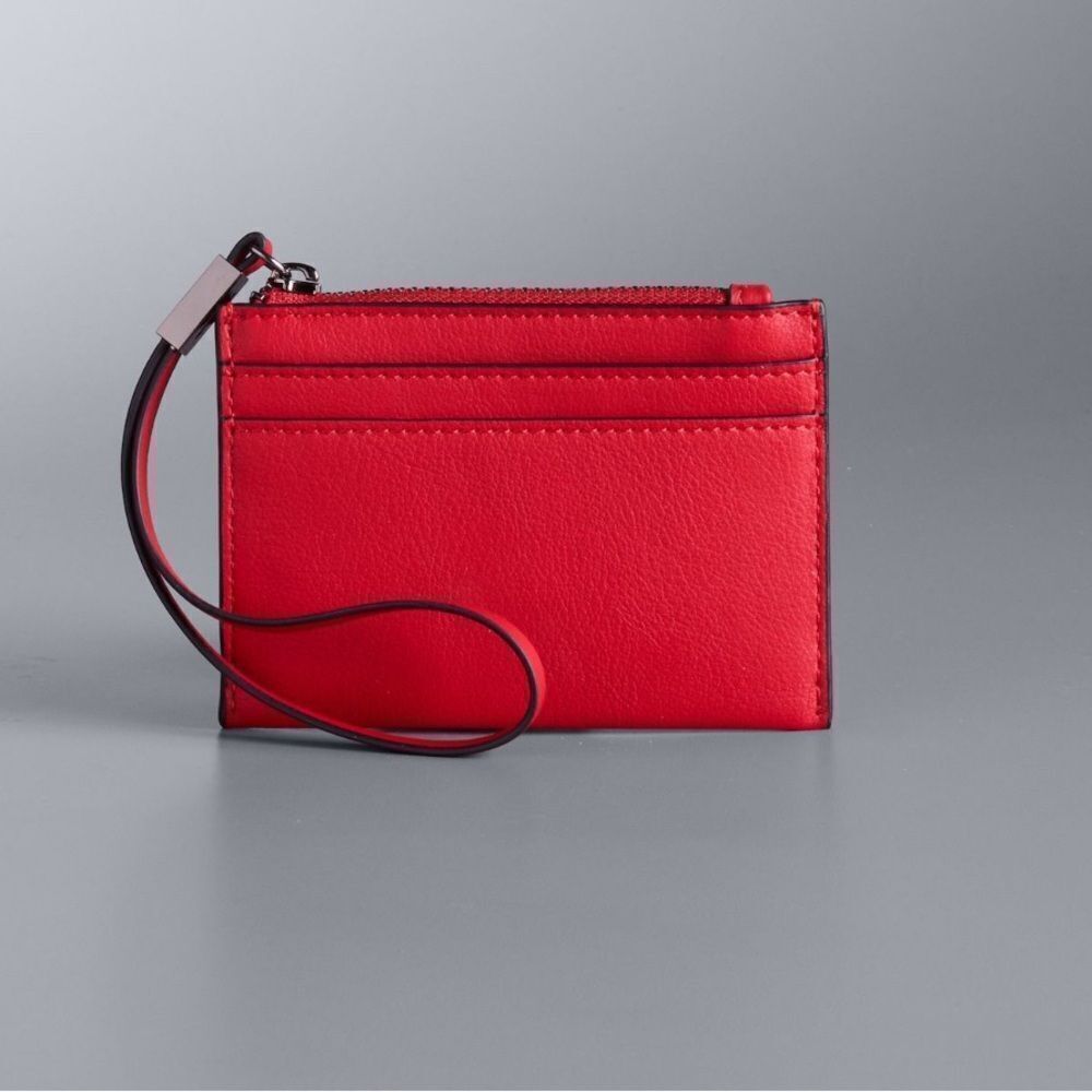 New Simply Vera Vera Wang BarbadosโCherry Wristlet Card Case